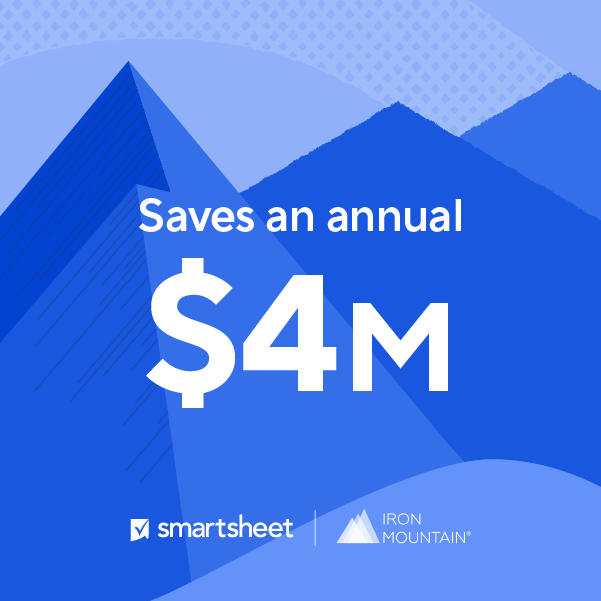 Iron Mountain relies on Smartsheet Modern Project and Portfolio